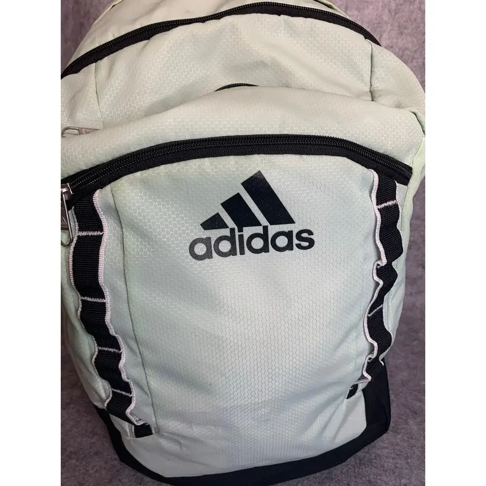 Adidas Excel V Backpack, Pale Green w Black, Book Bag, Padded Laptop Carrier - Picture 8 of 10
